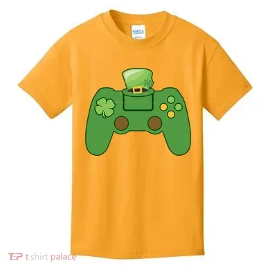 St Patrick's Day Gaming Controller Kids T-Shirt