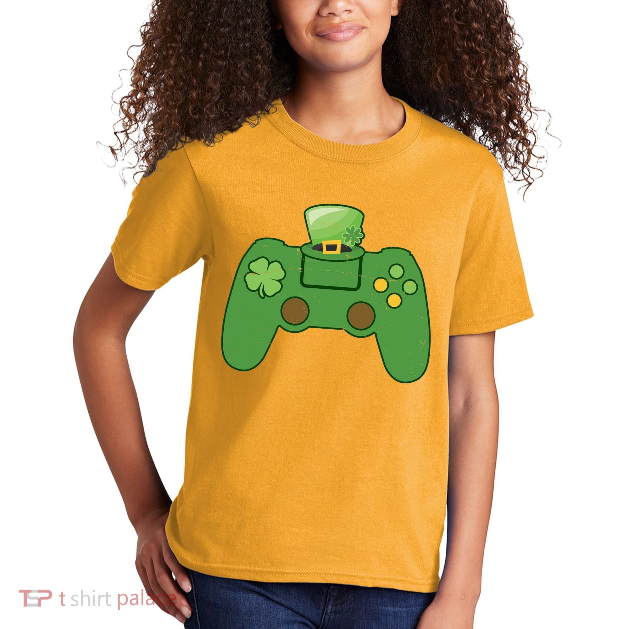 St Patrick's Day Gaming Controller Kids T-Shirt