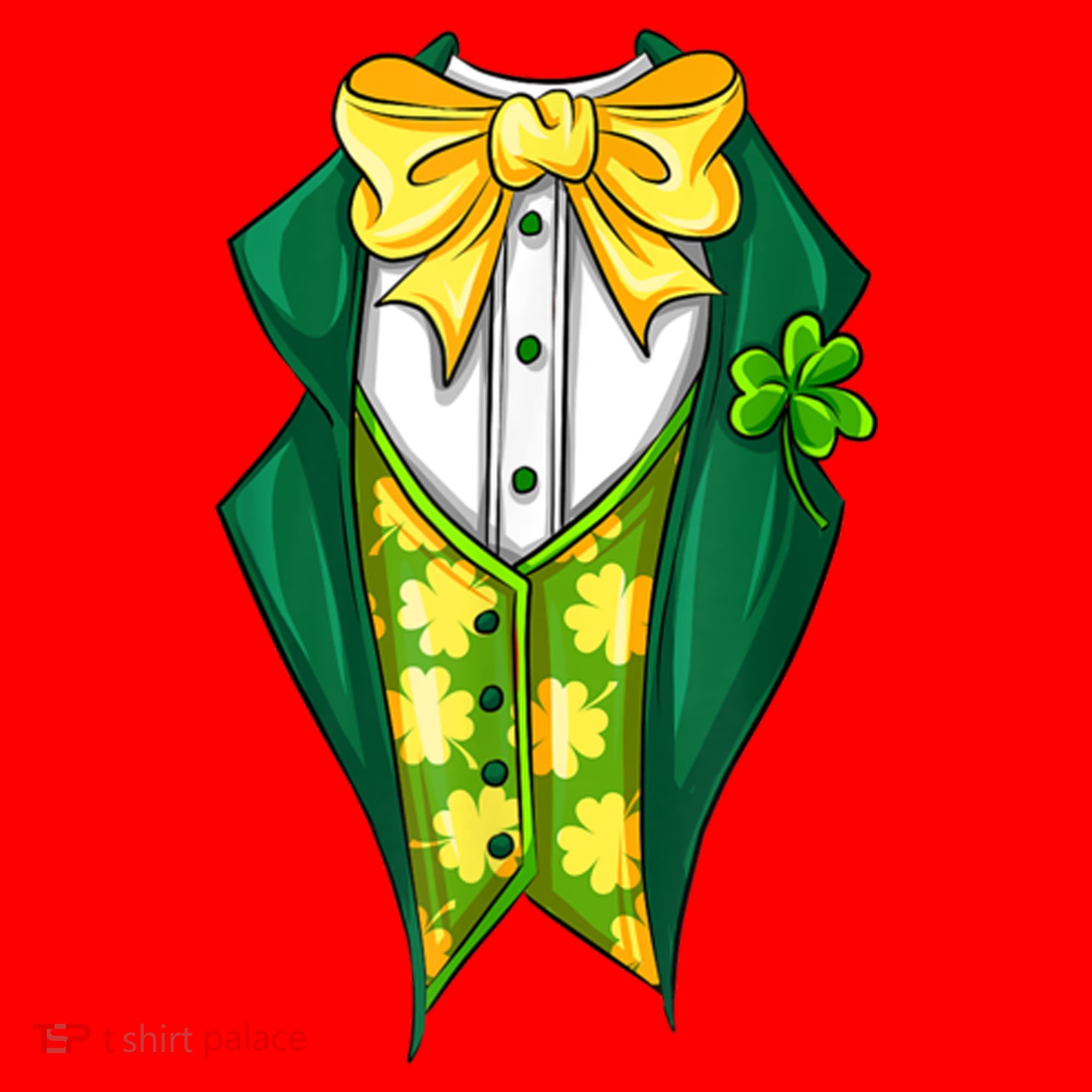 St Patrick's Day Tuxedo Santa Hat