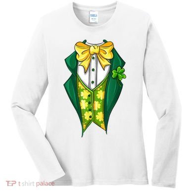 St Patrick's Day Tuxedo Women's Long Sleeve Shirt
