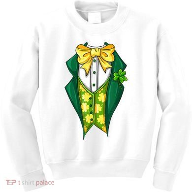 St Patrick's Day Tuxedo Kids Sweatshirt