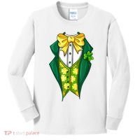 St Patrick's Day Tuxedo Kids Long Sleeve Shirt thumb 0