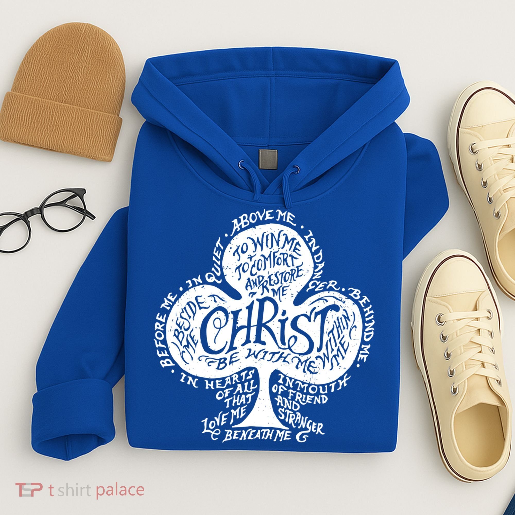 Saint Patrick's Day Breastplate Prayer Catholic Green Gift Hoodie