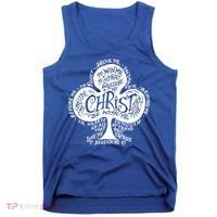 Saint Patrick's Day Breastplate Prayer Catholic Green Gift Tank Top thumb 0