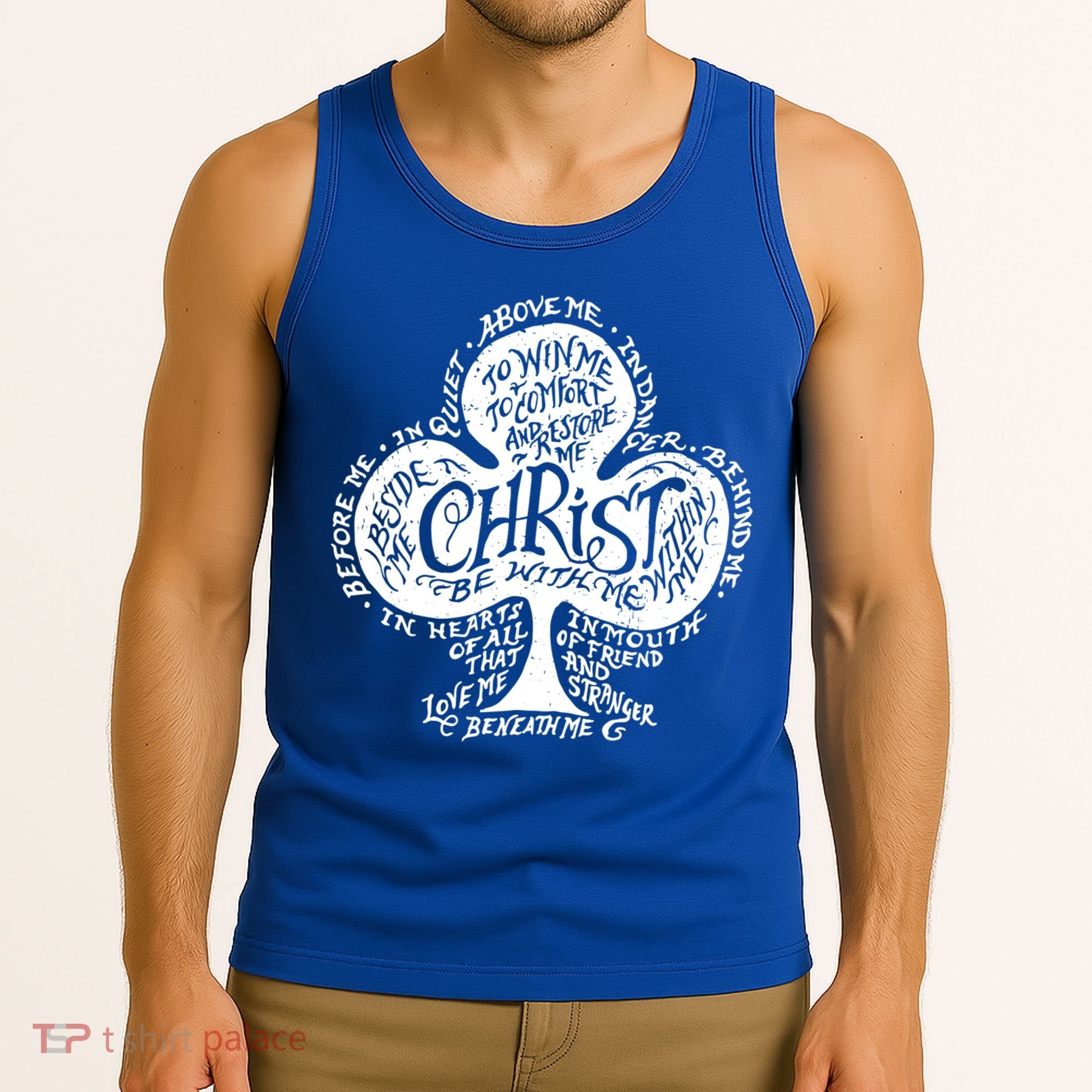 Saint Patrick's Day Breastplate Prayer Catholic Green Gift Tank Top