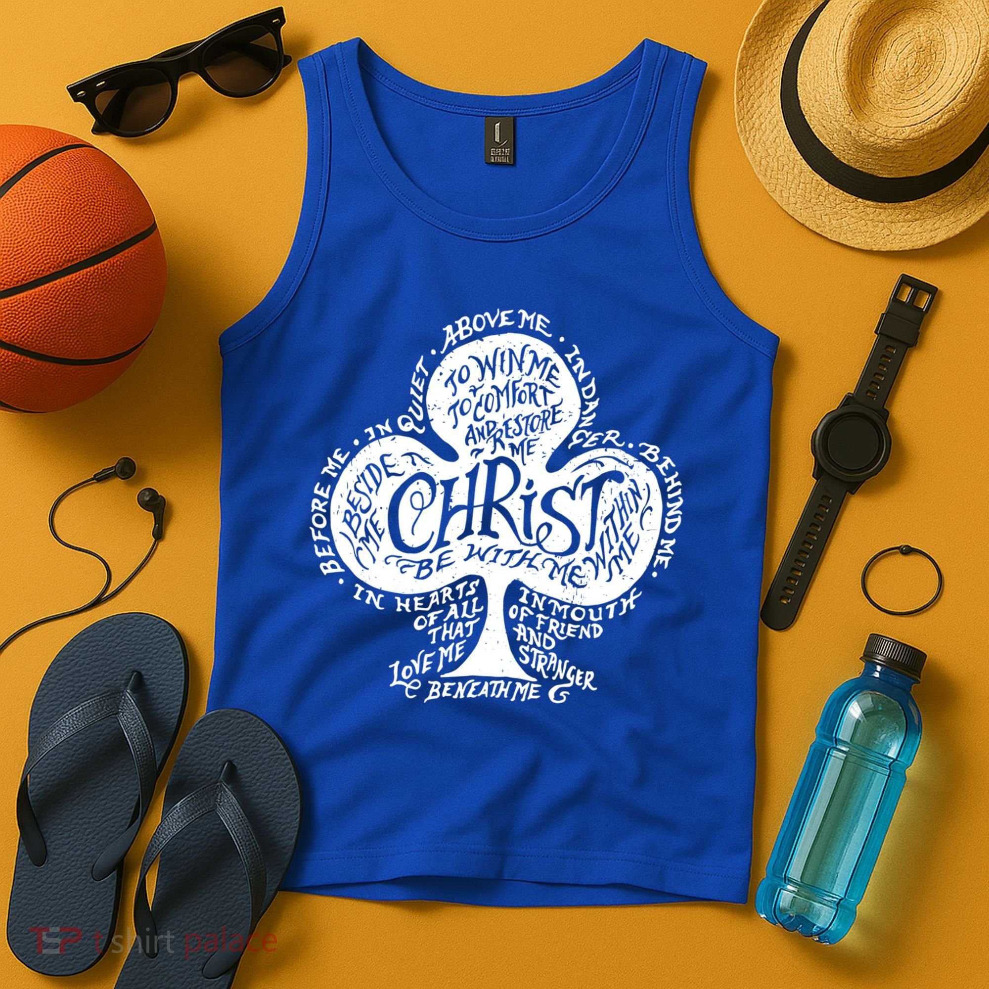 Saint Patrick's Day Breastplate Prayer Catholic Green Gift Tank Top