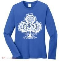 Saint Patrick's Day Breastplate Prayer Catholic Green Gift Women's Long Sleeve Shirt thumb 0