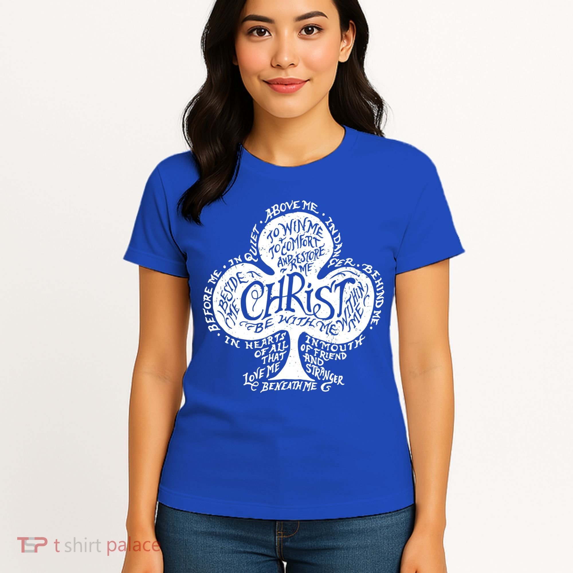 Saint Patrick's Day Breastplate Prayer Catholic Green Gift Women's T-Shirt