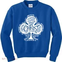 Saint Patrick's Day Breastplate Prayer Catholic Green Gift Kids Sweatshirt thumb 0