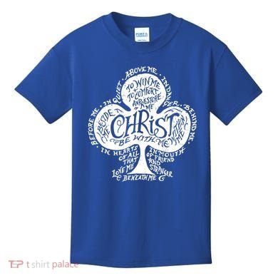 Saint Patrick's Day Breastplate Prayer Catholic Green Gift Kids T-Shirt