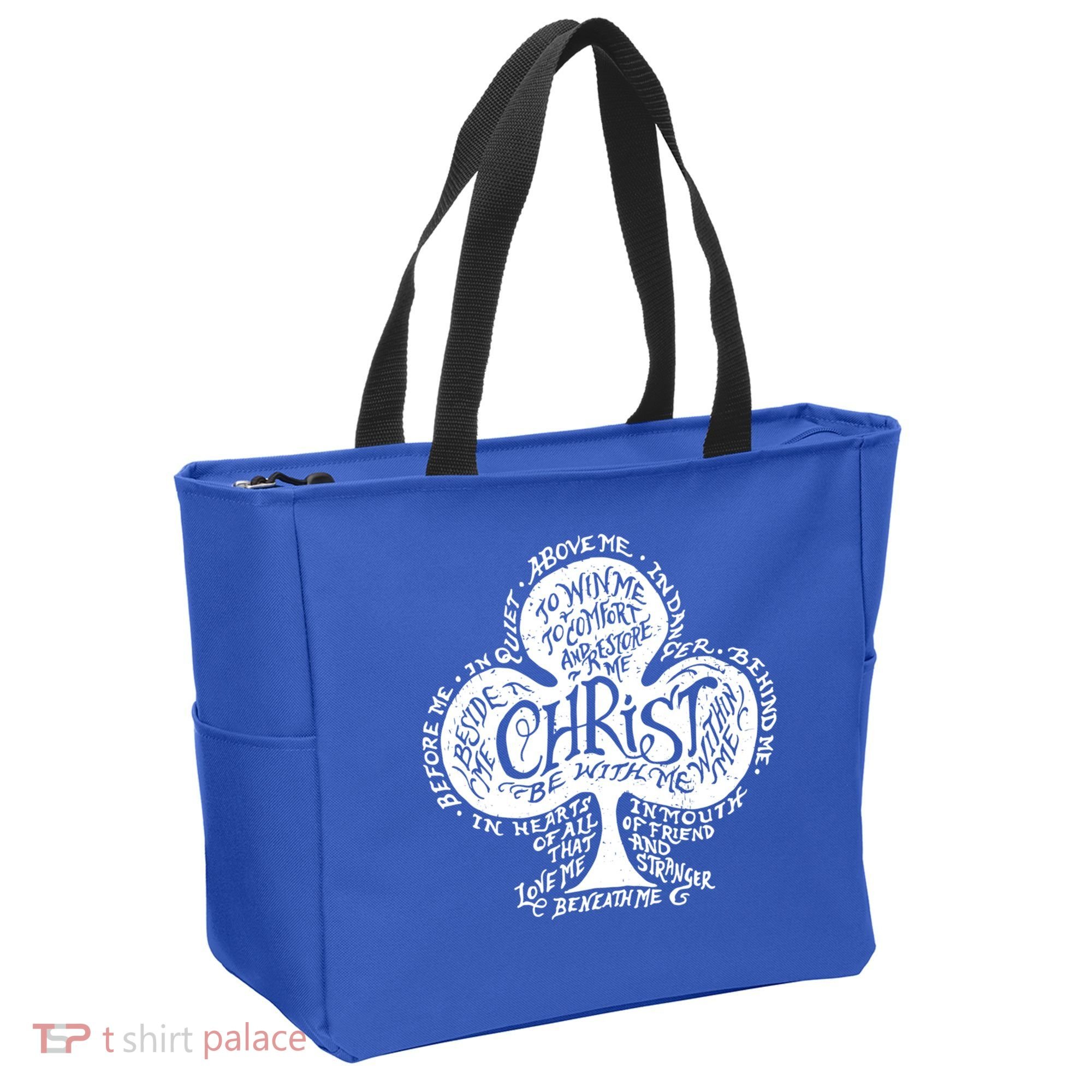 Saint Patrick's Day Breastplate Prayer Catholic Green Gift Tote Bag