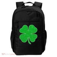 St. Patrick's Day Green Glitter Clover Shamrock Backpack thumb 0