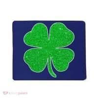 St. Patrick's Day Green Glitter Clover Shamrock Mousepad thumb 0