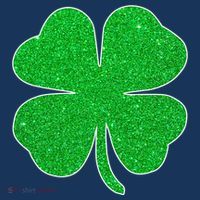 St. Patrick's Day Green Glitter Clover Shamrock Toddler T-Shirt thumb 4
