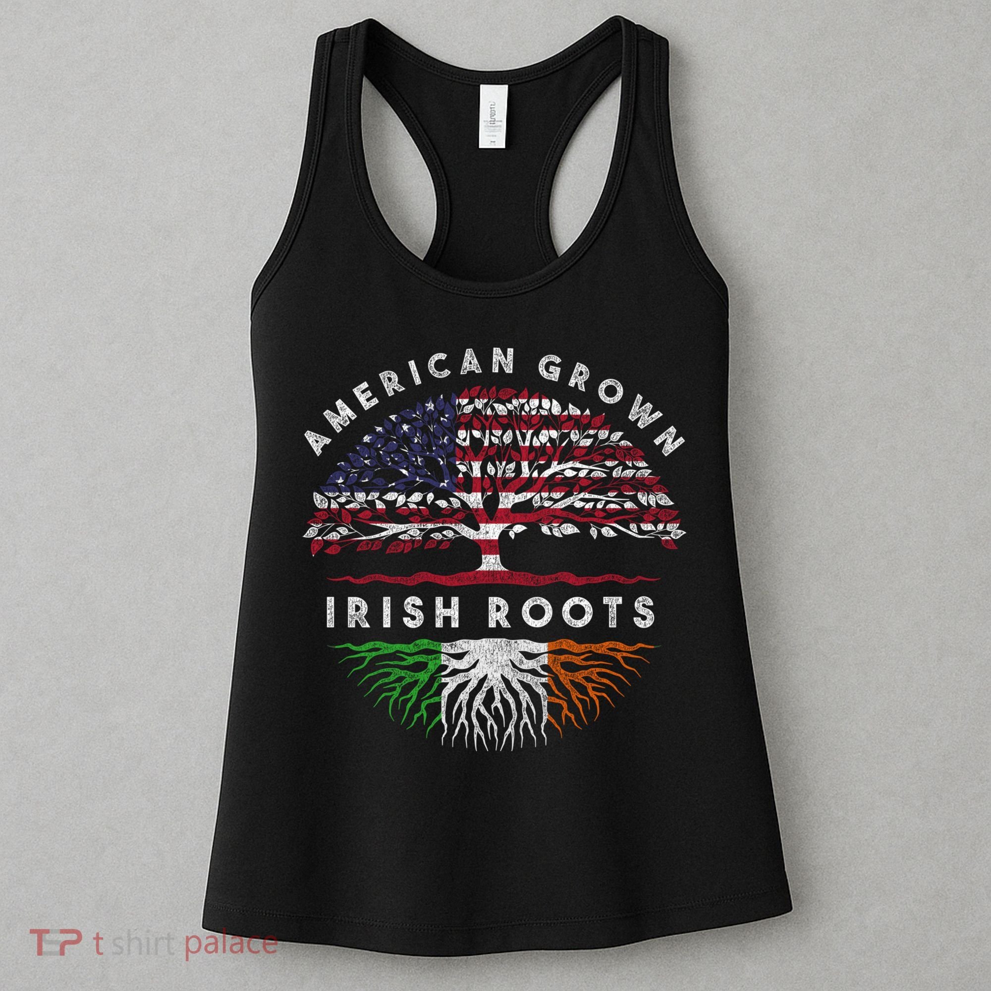 St Patricks Day, American Grown Irish Roots 9 Women's Tank Top