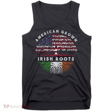 St Patricks Day, American Grown Irish Roots 9 Tank Top