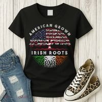 St Patricks Day, American Grown Irish Roots 9 Women's T-Shirt thumb 3