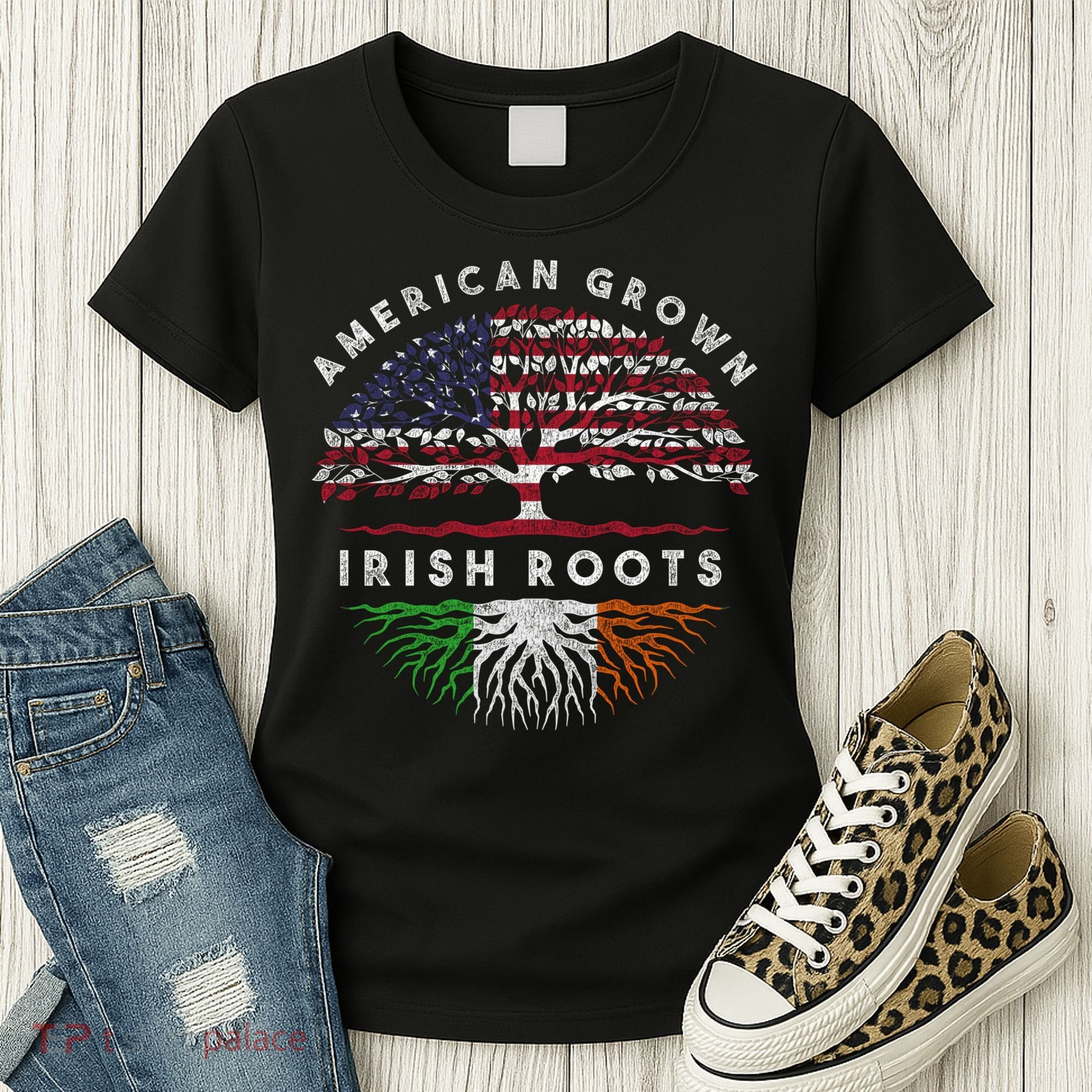 St Patricks Day, American Grown Irish Roots 9 Women's T-Shirt