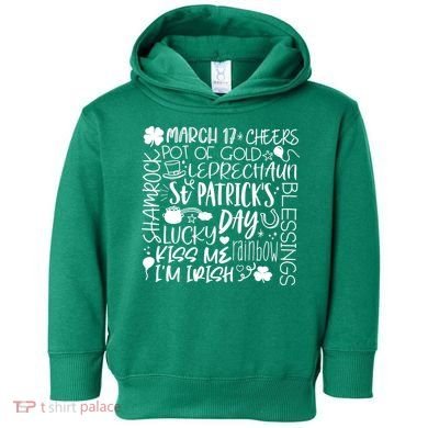 St Patrick's Day Paddy Irish Day Graphic Toddler Hoodie