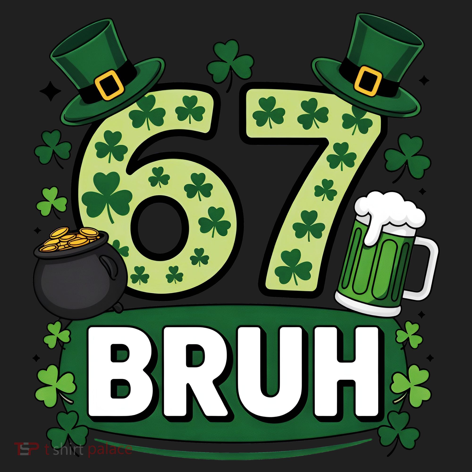 St Patrick’s Day 67 Bruh Viral Meme 6-7 Women's Sweatshirt