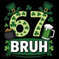 St Patrick’s Day 67 Bruh Viral Meme 6-7 Coaster thumb 2
