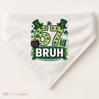 St Patrick’s Day 67 Bruh Viral Meme 6-7 USA-Made Doggie Bandana thumb 0