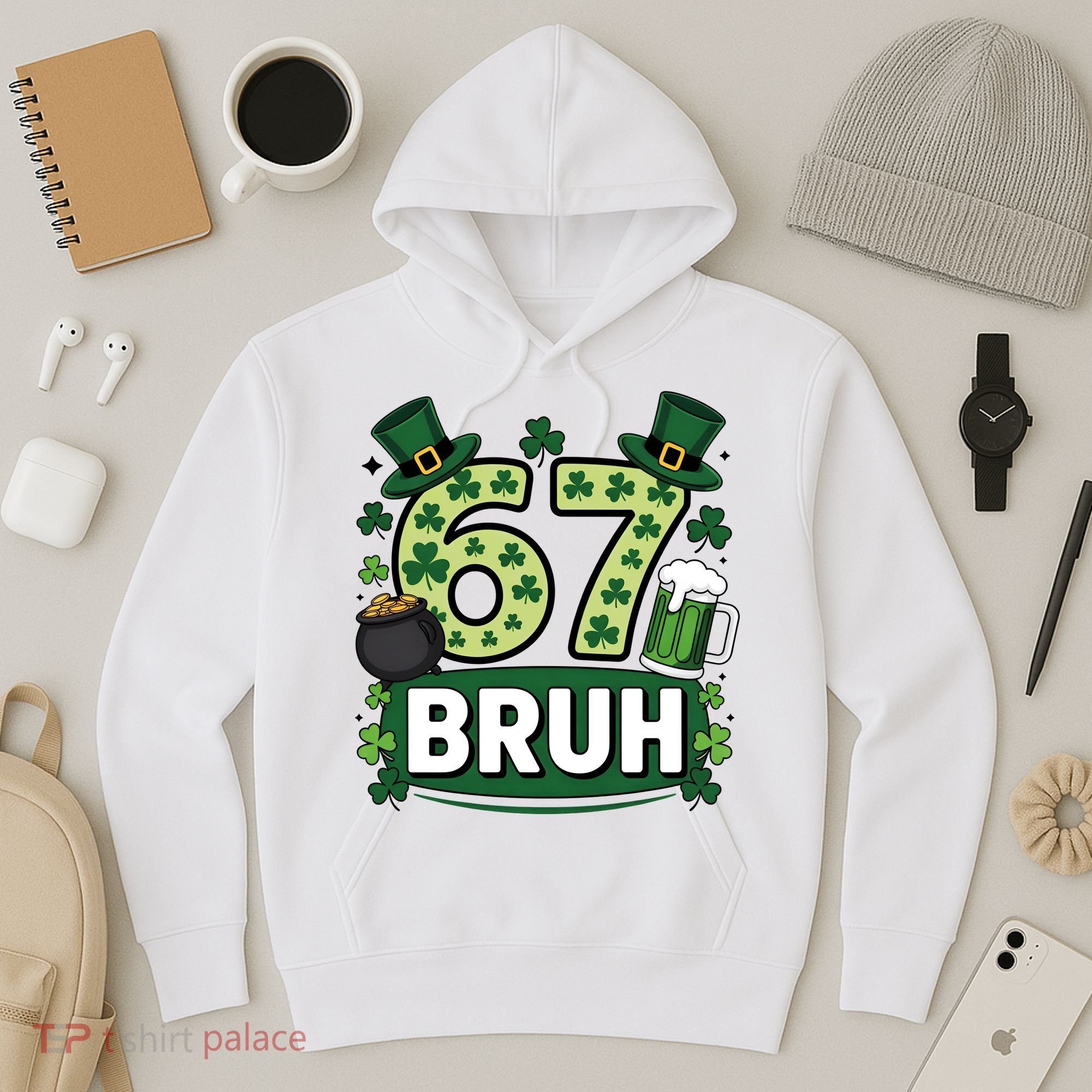 St Patrick’s Day 67 Bruh Viral Meme 6-7 Hoodie