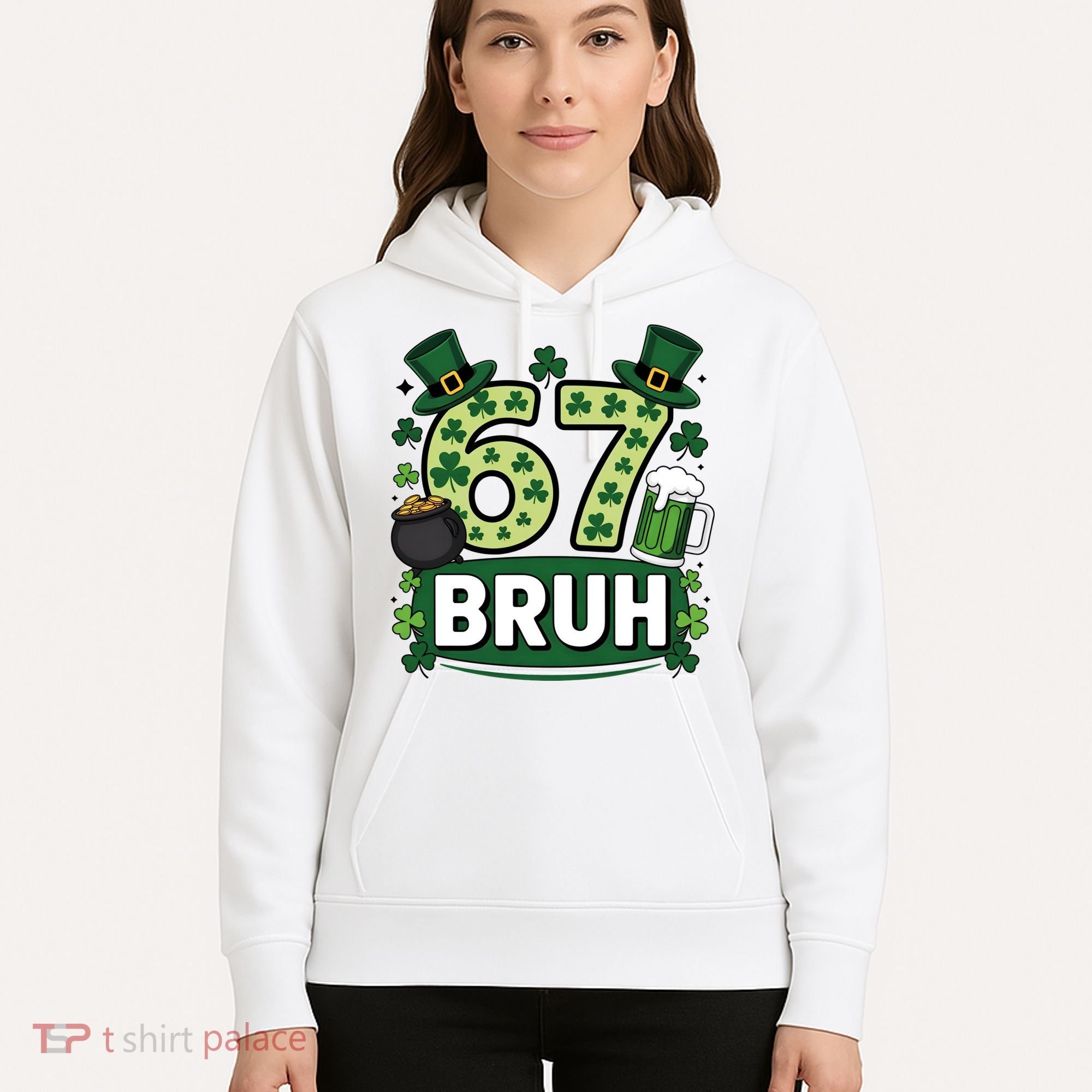St Patrick’s Day 67 Bruh Viral Meme 6-7 Hoodie