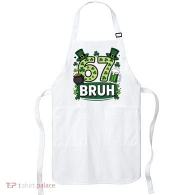 St Patrick’s Day 67 Bruh Viral Meme 6-7 Apron