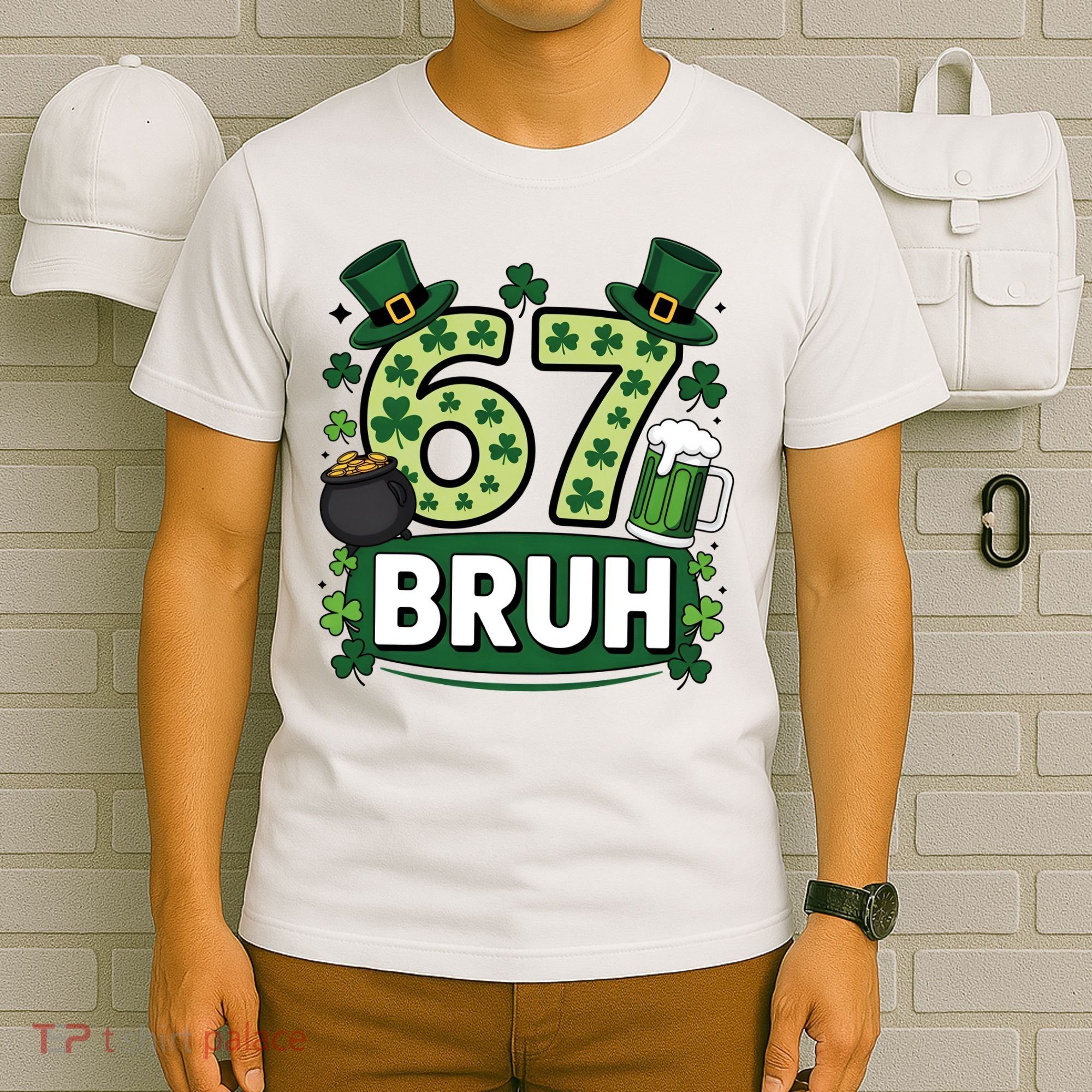 St Patrick’s Day 67 Bruh Viral Meme 6-7 T-Shirt