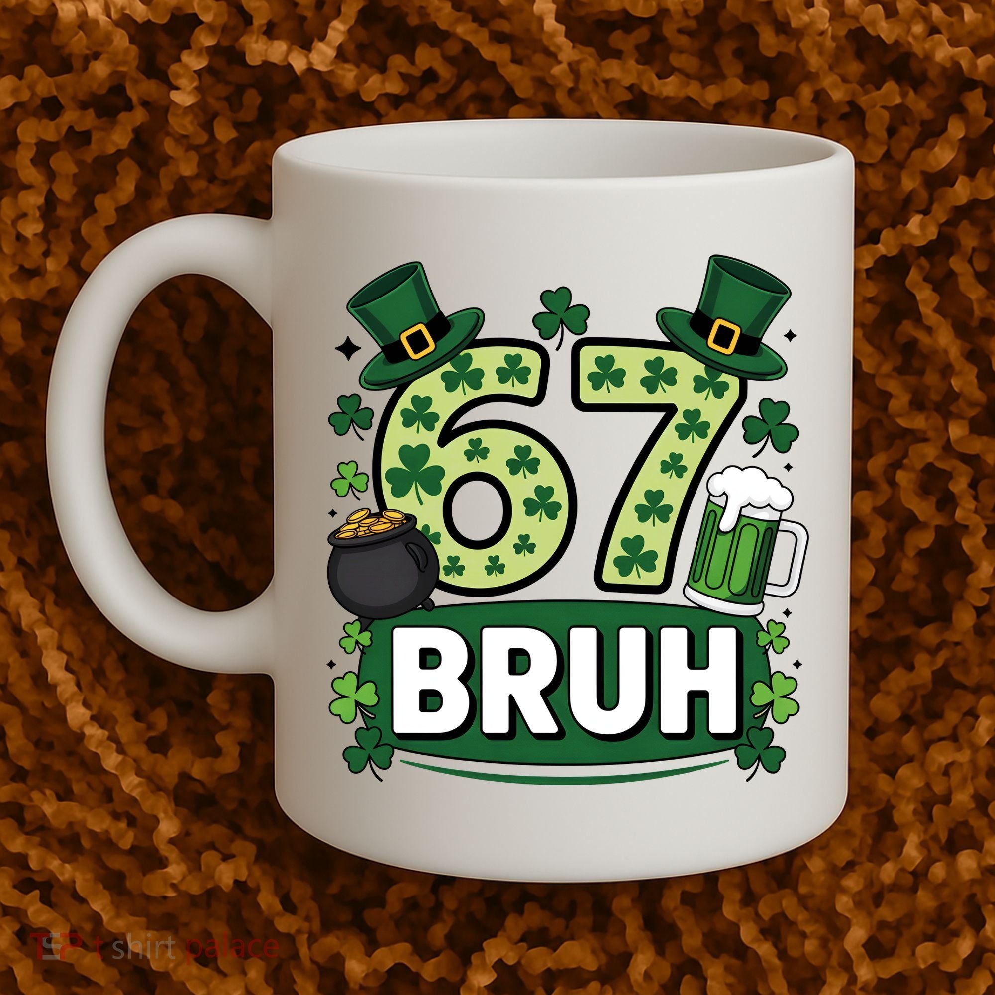 St Patrick’s Day 67 Bruh Viral Meme 6-7 Coffee Mug