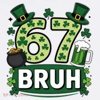 St Patrick’s Day 67 Bruh Viral Meme 6-7 Ornament thumb 1