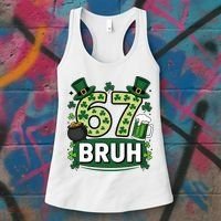St Patrick’s Day 67 Bruh Viral Meme 6-7 Women's Tank Top thumb 3