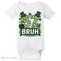 St Patrick’s Day 67 Bruh Viral Meme 6-7 Baby Bodysuit thumb 0