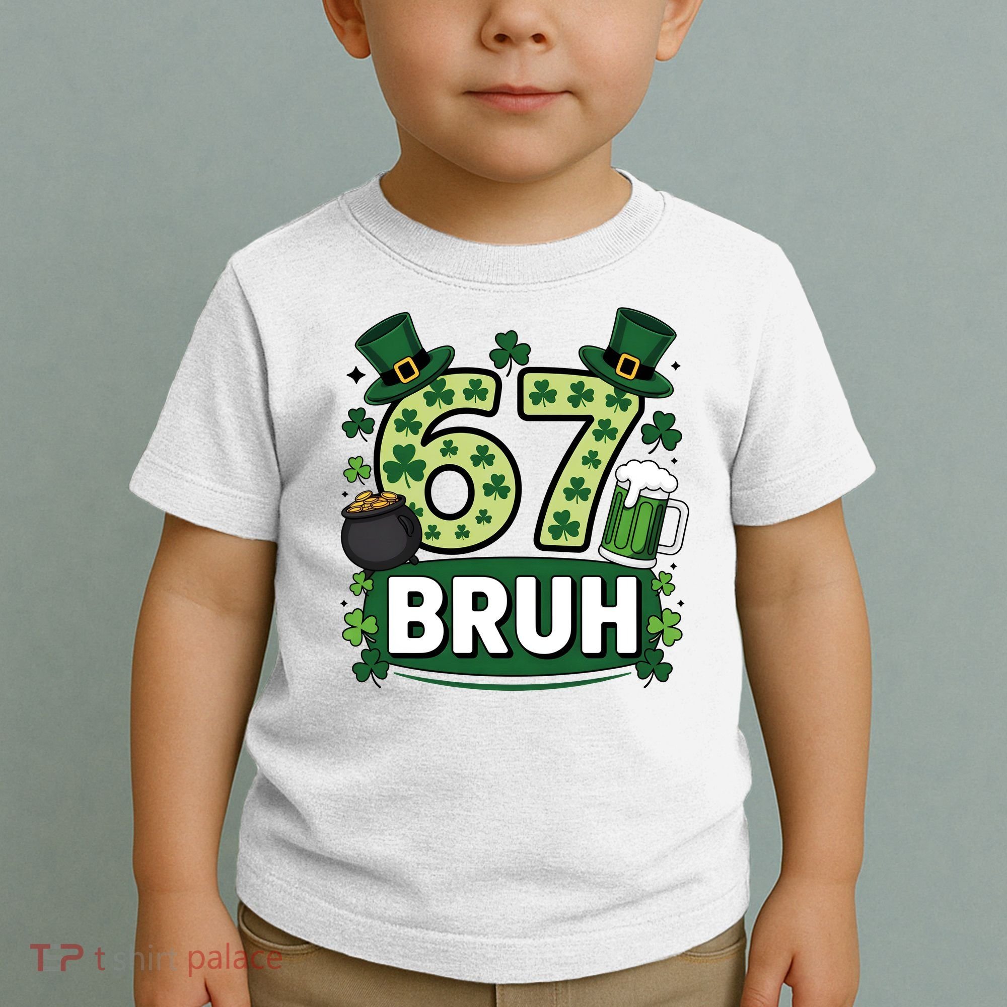 St Patrick’s Day 67 Bruh Viral Meme 6-7 Toddler T-Shirt