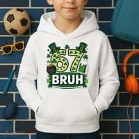 St Patrick’s Day 67 Bruh Viral Meme 6-7 Kids Hoodie thumb 2
