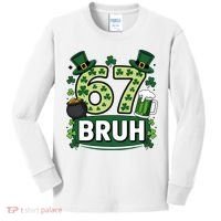 St Patrick’s Day 67 Bruh Viral Meme 6-7 Kids Long Sleeve Shirt thumb 0