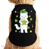 St Patrick's Day Cat Leprechaun Cat Lover Shamrock Doggie Tank thumb 0