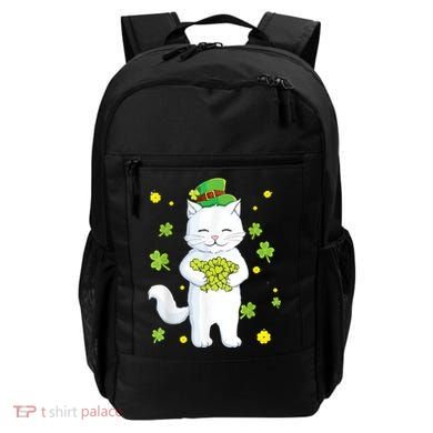 St Patrick's Day Cat Leprechaun Cat Lover Shamrock Backpack