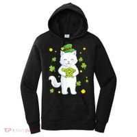 St Patrick's Day Cat Leprechaun Cat Lover Shamrock Women's Hoodie thumb 0