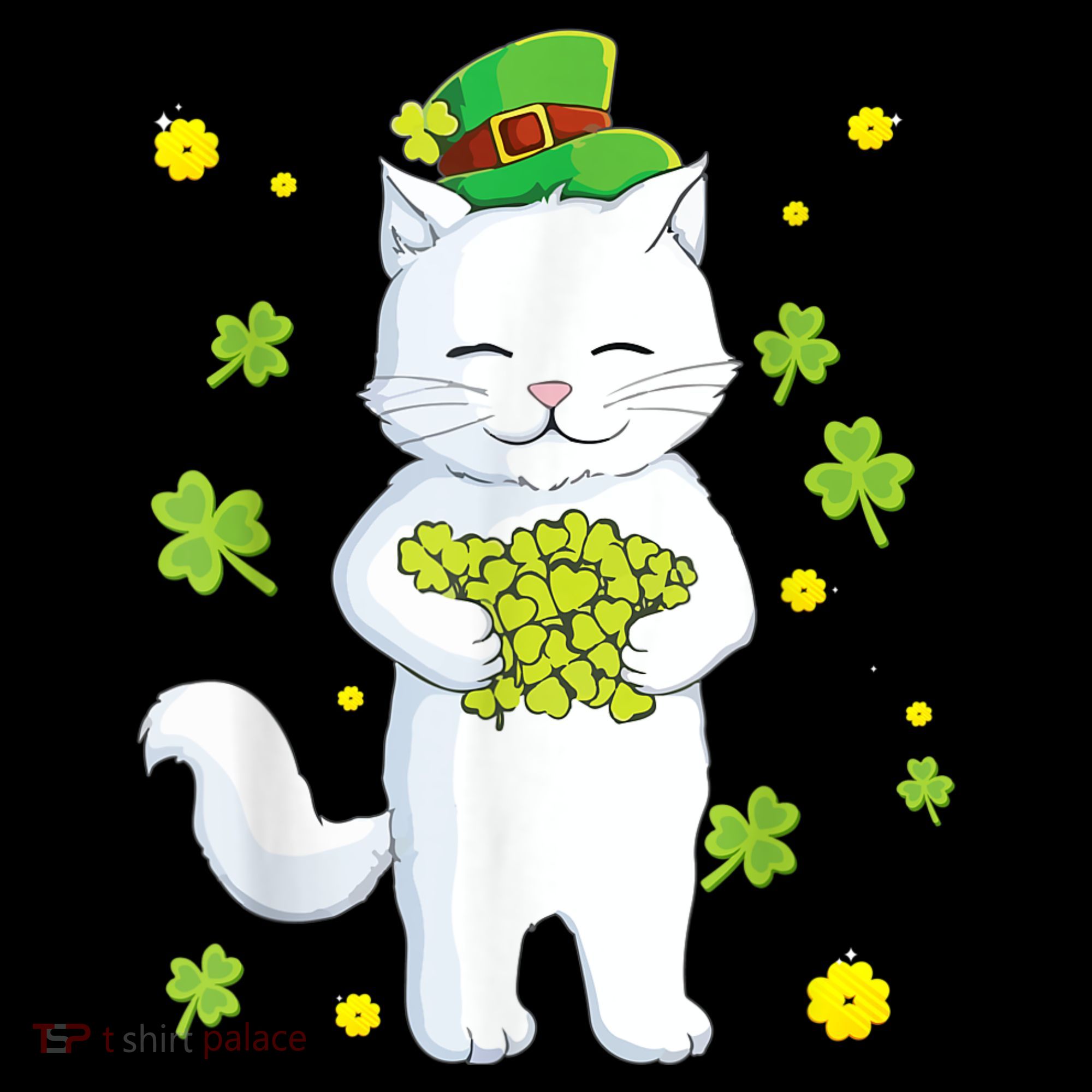 St Patrick's Day Cat Leprechaun Cat Lover Shamrock Women's Hoodie