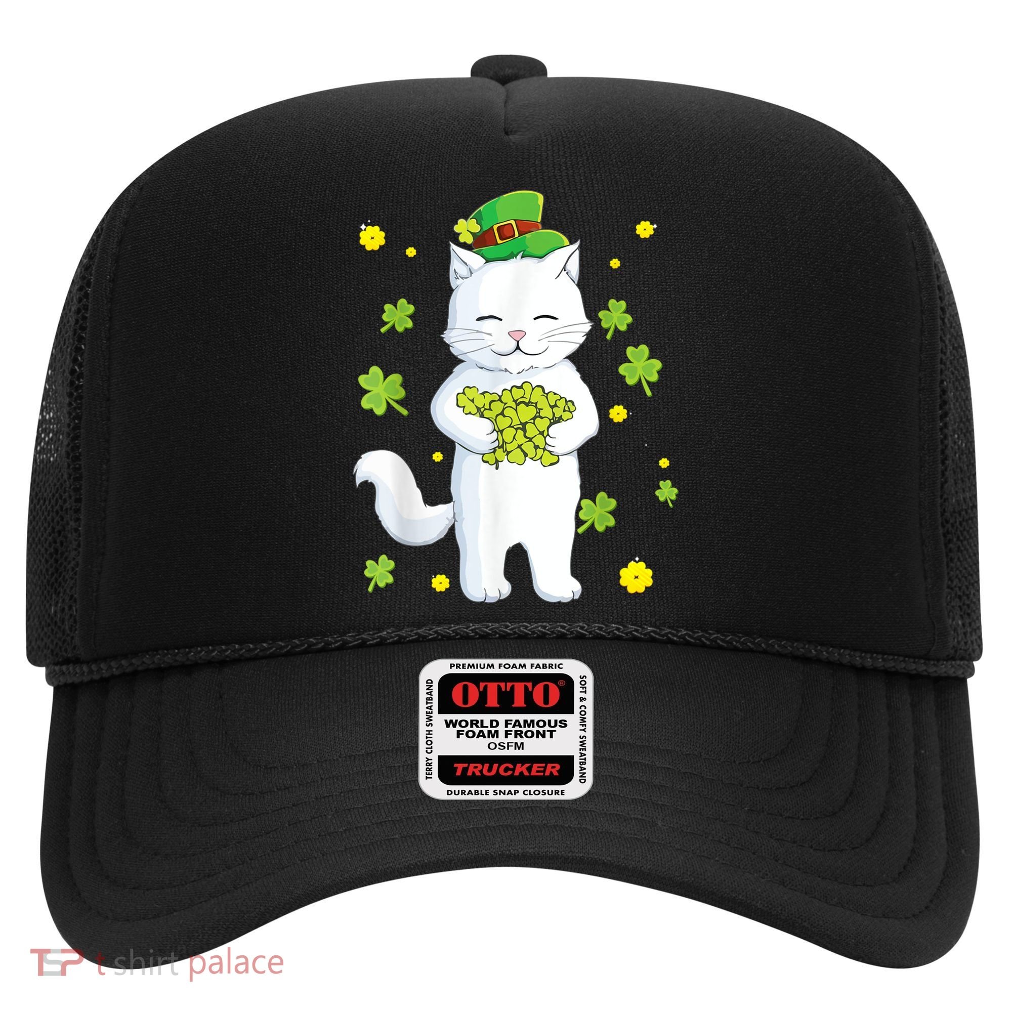 St Patrick's Day Cat Leprechaun Cat Lover Shamrock Hat