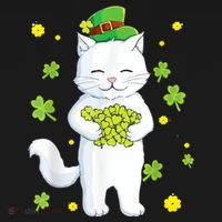 St Patrick's Day Cat Leprechaun Cat Lover Shamrock Tank Top thumb 6