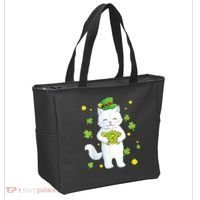 St Patrick's Day Cat Leprechaun Cat Lover Shamrock Tote Bag thumb 2
