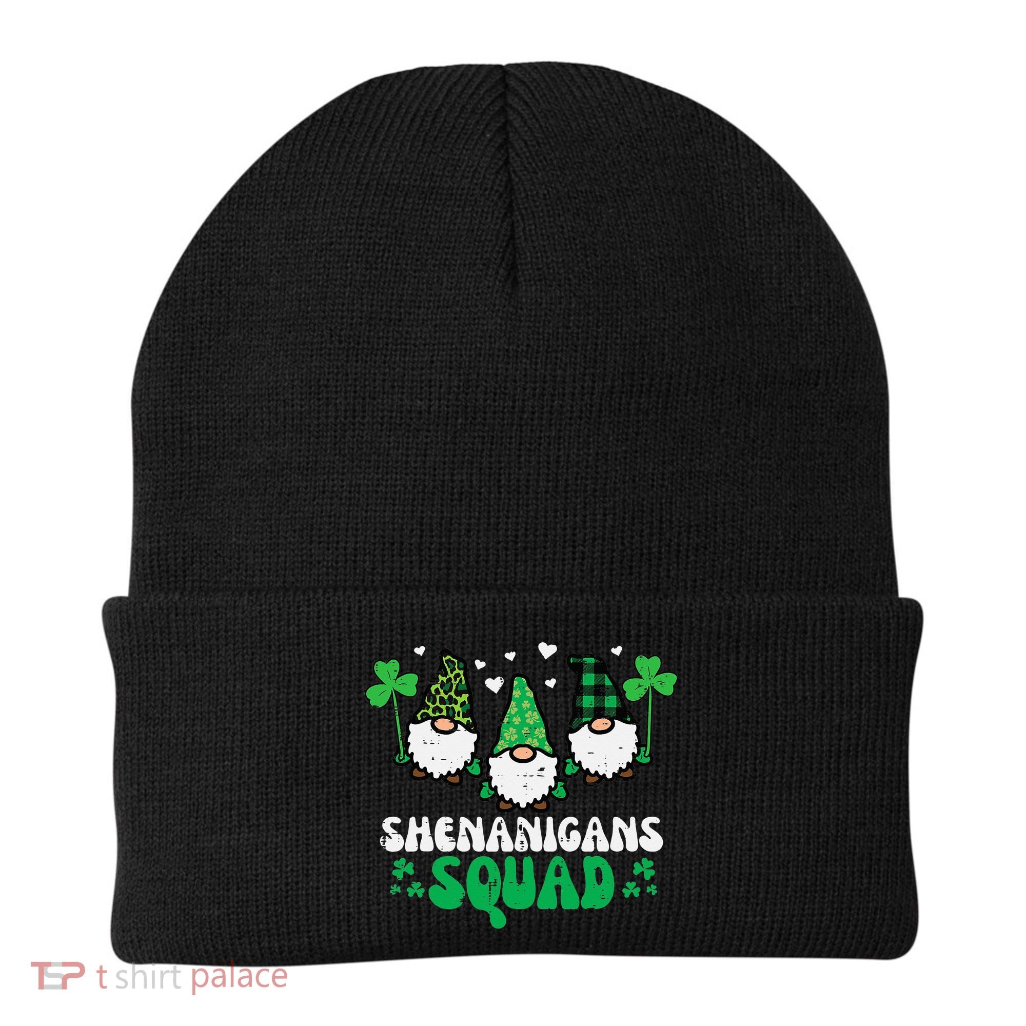 St Patricks Day Gnomes Shenanigans Squad Beanie
