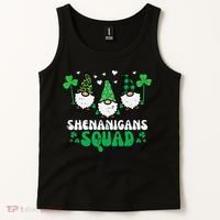 St Patricks Day Gnomes Shenanigans Squad Tank Top thumb 2