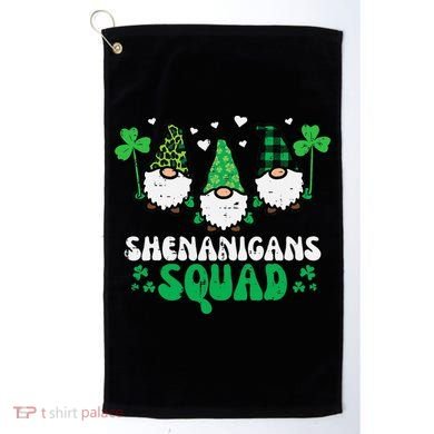 St Patricks Day Gnomes Shenanigans Squad Golf Towel