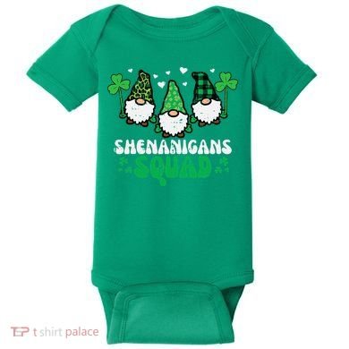 St Patricks Day Gnomes Shenanigans Squad Baby Bodysuit