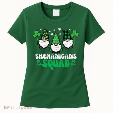 St Patricks Day Gnomes Shenanigans Squad Women's T-Shirt
