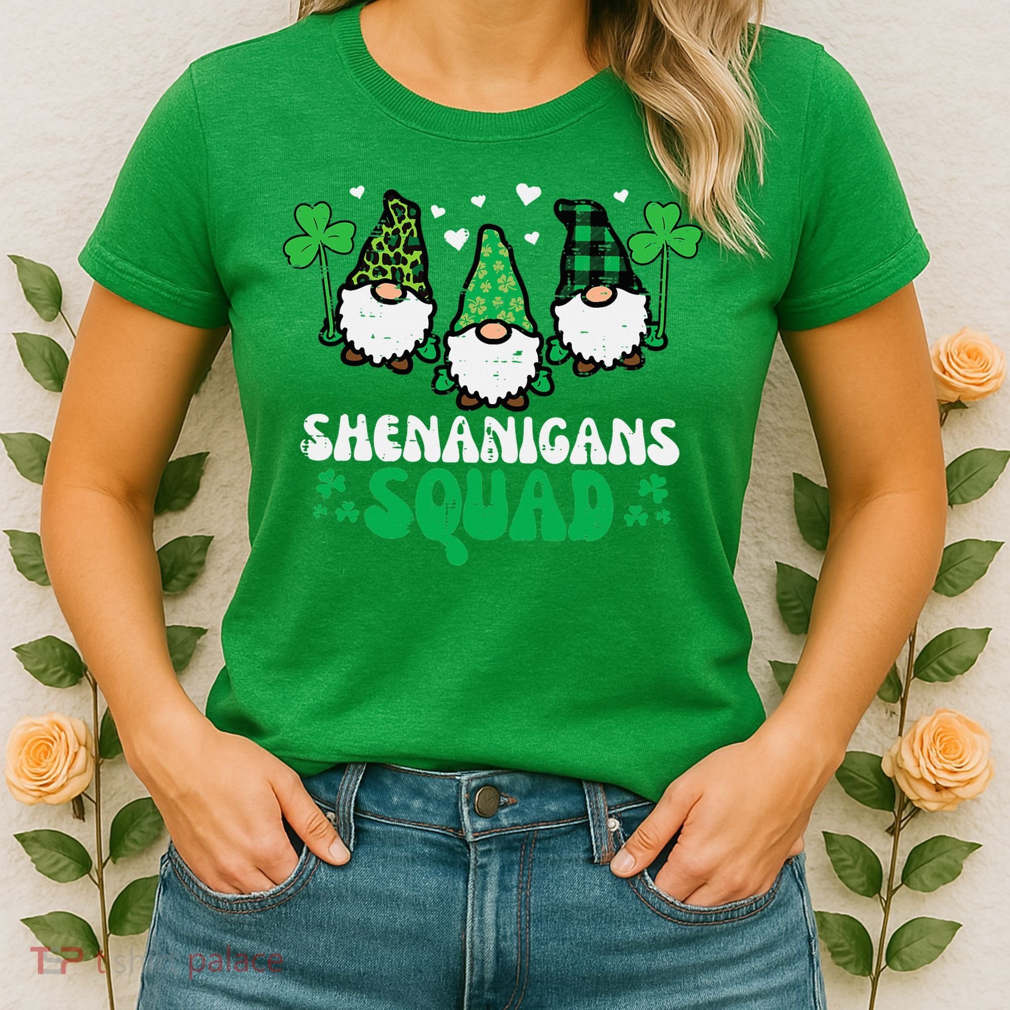 St Patricks Day Gnomes Shenanigans Squad Women's T-Shirt